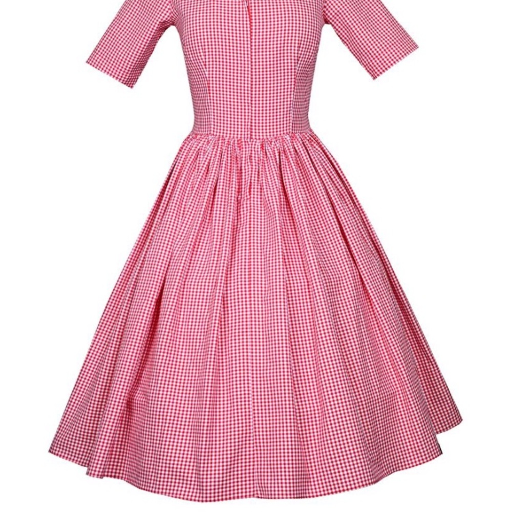 New Bernie Dexter Maxine Dress Red and Wht Gingham - Picture 4 of 5